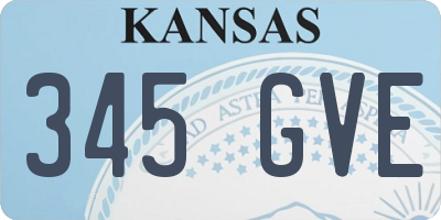KS license plate 345GVE