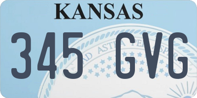 KS license plate 345GVG