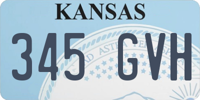 KS license plate 345GVH
