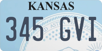 KS license plate 345GVI