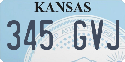 KS license plate 345GVJ