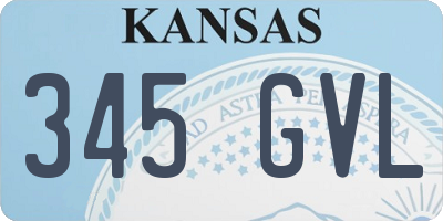 KS license plate 345GVL