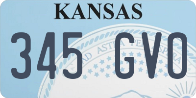 KS license plate 345GVO