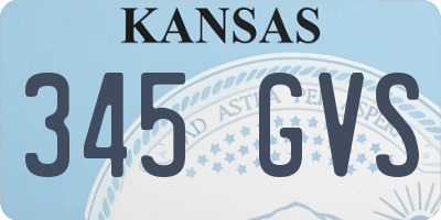 KS license plate 345GVS