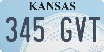 KS license plate 345GVT
