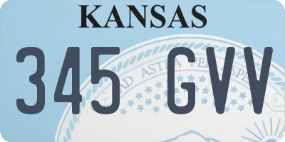 KS license plate 345GVV