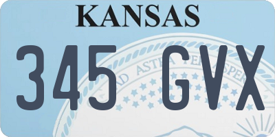 KS license plate 345GVX