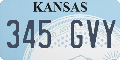 KS license plate 345GVY
