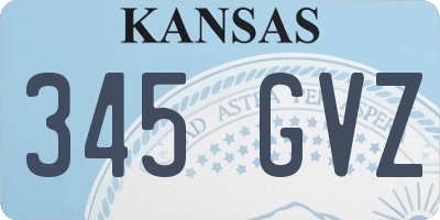 KS license plate 345GVZ