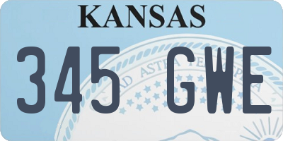 KS license plate 345GWE