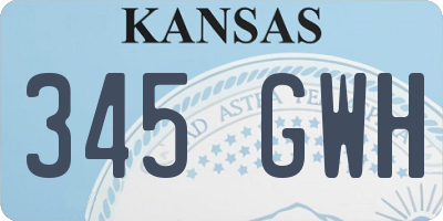 KS license plate 345GWH