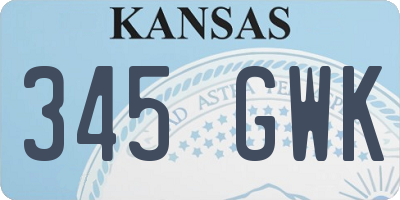 KS license plate 345GWK