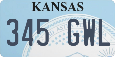 KS license plate 345GWL