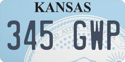 KS license plate 345GWP