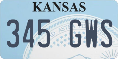 KS license plate 345GWS