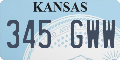 KS license plate 345GWW