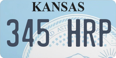 KS license plate 345HRP