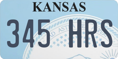 KS license plate 345HRS