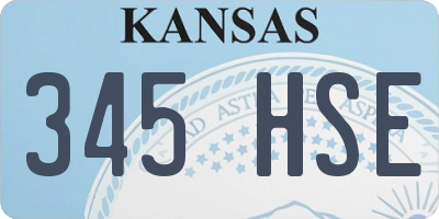 KS license plate 345HSE