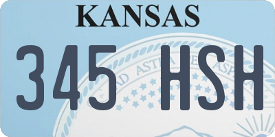 KS license plate 345HSH