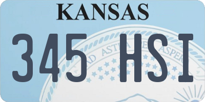 KS license plate 345HSI