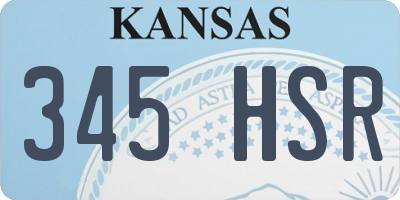 KS license plate 345HSR