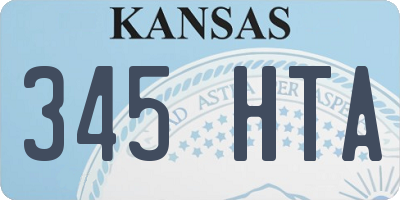 KS license plate 345HTA