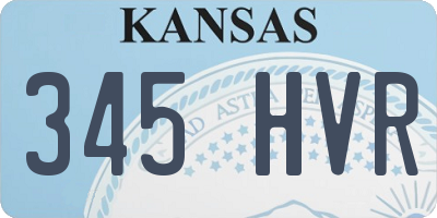 KS license plate 345HVR