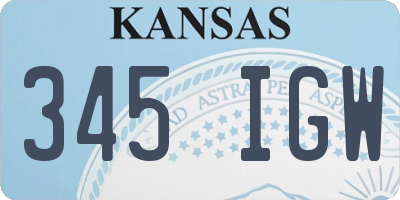 KS license plate 345IGW