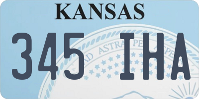 KS license plate 345IHA