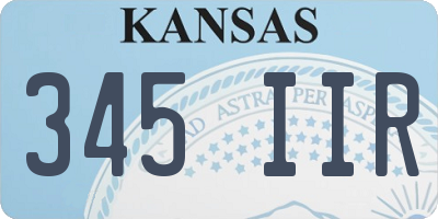 KS license plate 345IIR