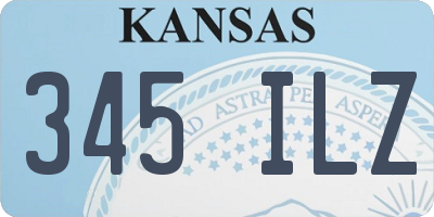 KS license plate 345ILZ