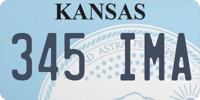 KS license plate 345IMA