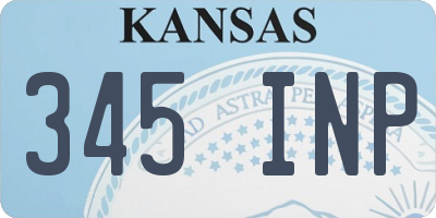 KS license plate 345INP