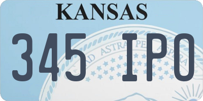 KS license plate 345IPO