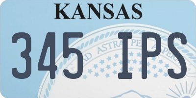 KS license plate 345IPS