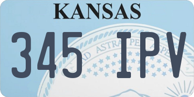 KS license plate 345IPV
