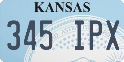 KS license plate 345IPX