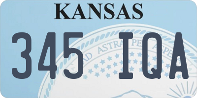 KS license plate 345IQA