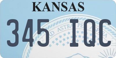 KS license plate 345IQC