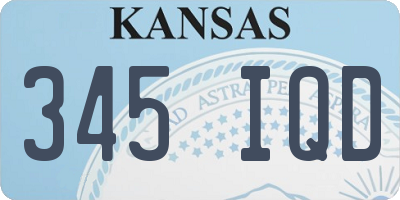 KS license plate 345IQD
