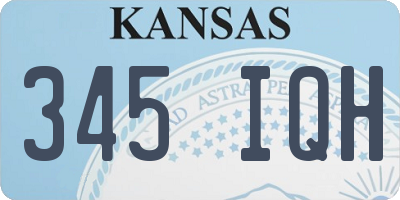 KS license plate 345IQH