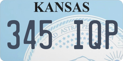 KS license plate 345IQP