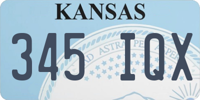 KS license plate 345IQX