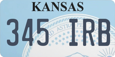 KS license plate 345IRB
