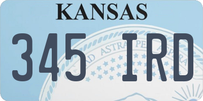 KS license plate 345IRD