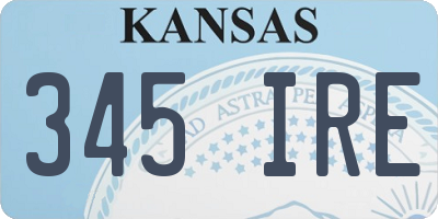 KS license plate 345IRE