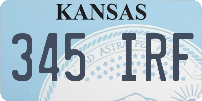KS license plate 345IRF
