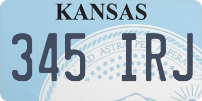 KS license plate 345IRJ
