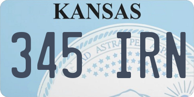 KS license plate 345IRN